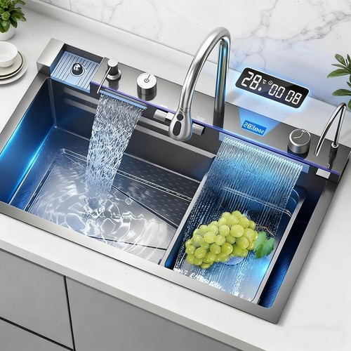 Waterfall kitchen sink - kitchen,